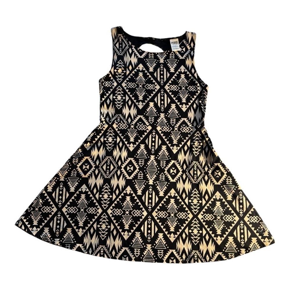 Victoria's Secret Black and Cream Patterned Kids Dress